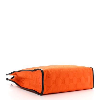 Gucci Econyl Nylon Monogram Off The Grid Long Tote Bag Carrot Orange Black 4 of 10