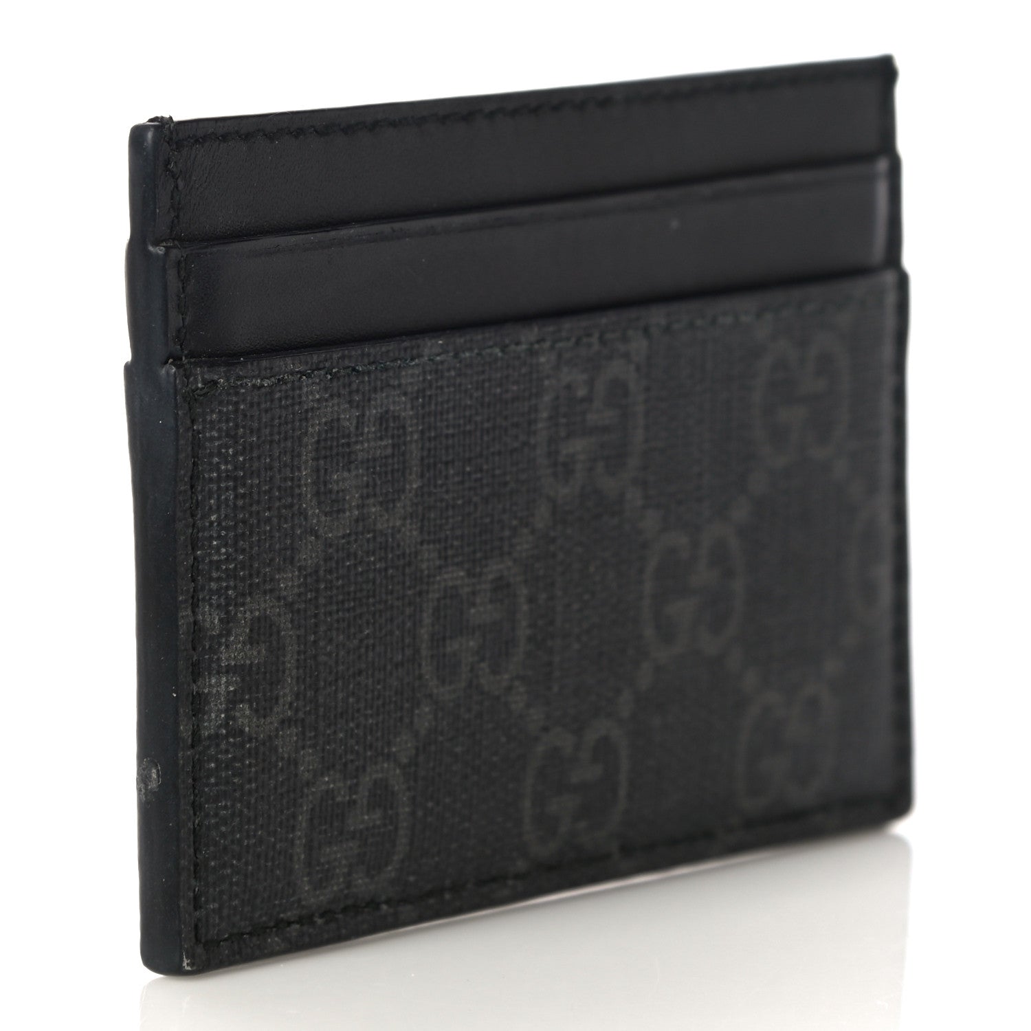 Gucci GG Supreme Monogram Wolf Print Card Holder Black Grey 3 of 10