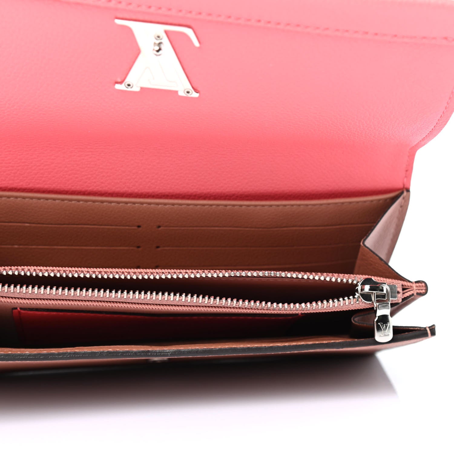 Louis Vuitton Calfskin Lockme II Wallet Blossom 4 of 4