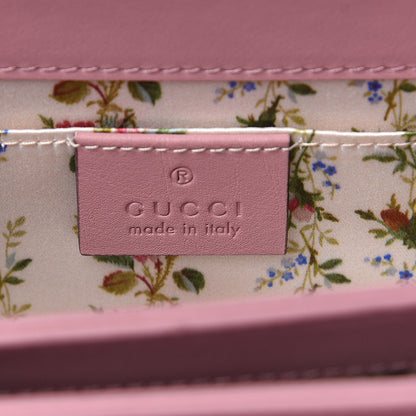 Gucci Calfskin Bamboo Crystal Mini Thiara Top Handle Bag Carmine Rose Gold 6 of 10