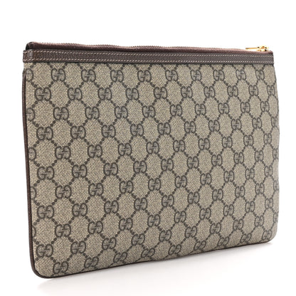 Gucci GG Supreme Monogram Large Ophidia Pouch Clutch Brown 3 of 8