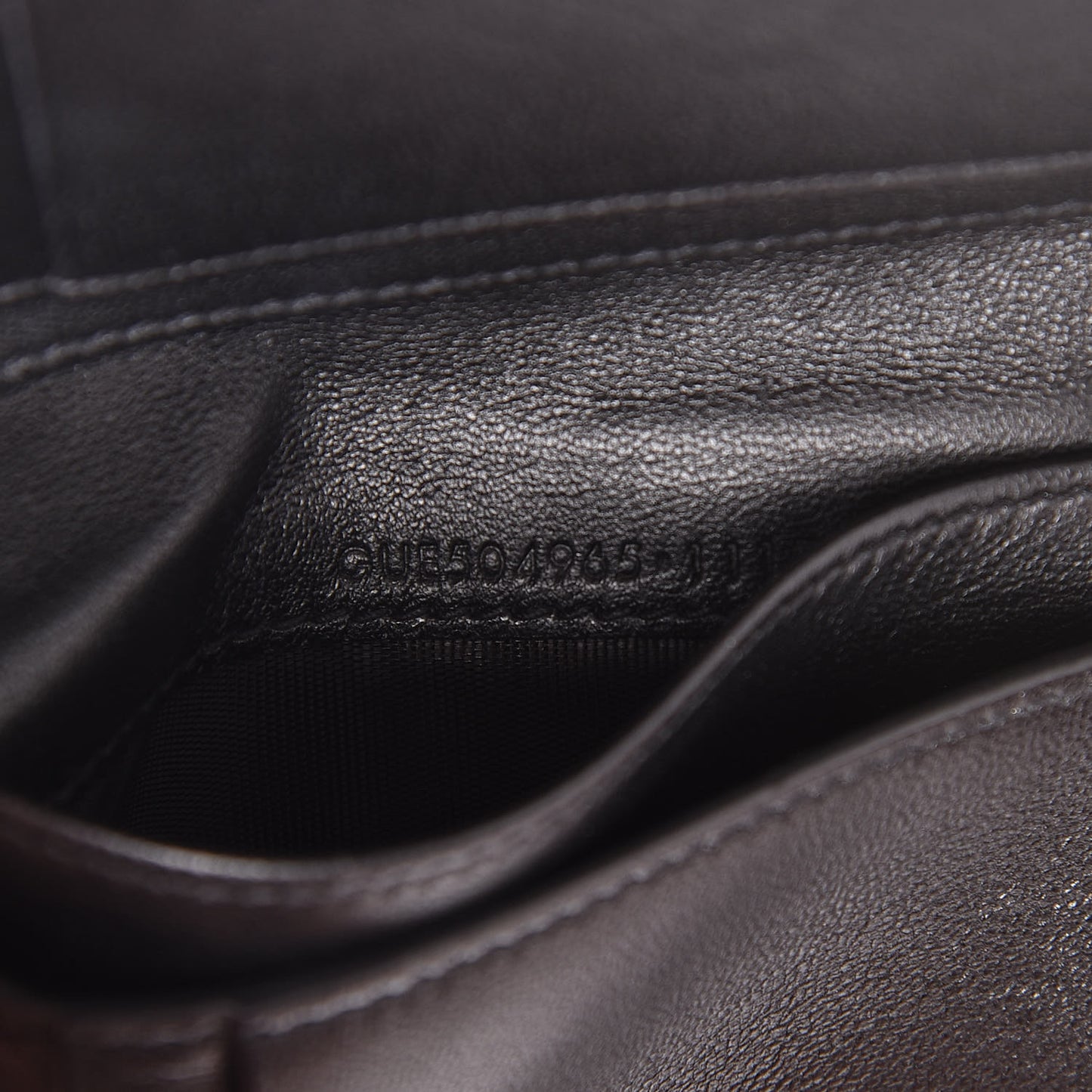 Lambskin Y Quilted Monogram Compact Loulou Wallet Black