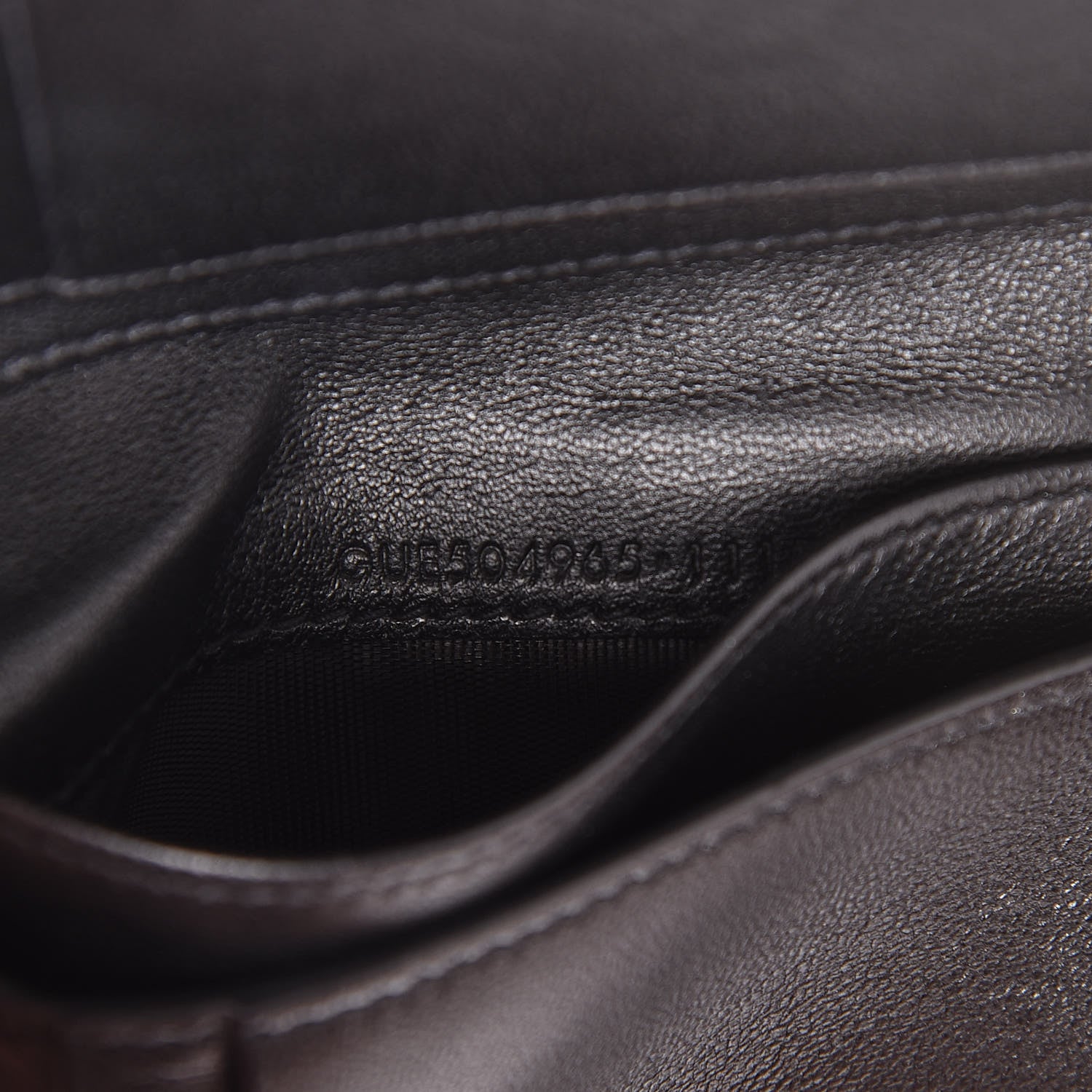 Saint Laurent Lambskin Y Quilted Monogram Compact Loulou Wallet Black 7 of 7
