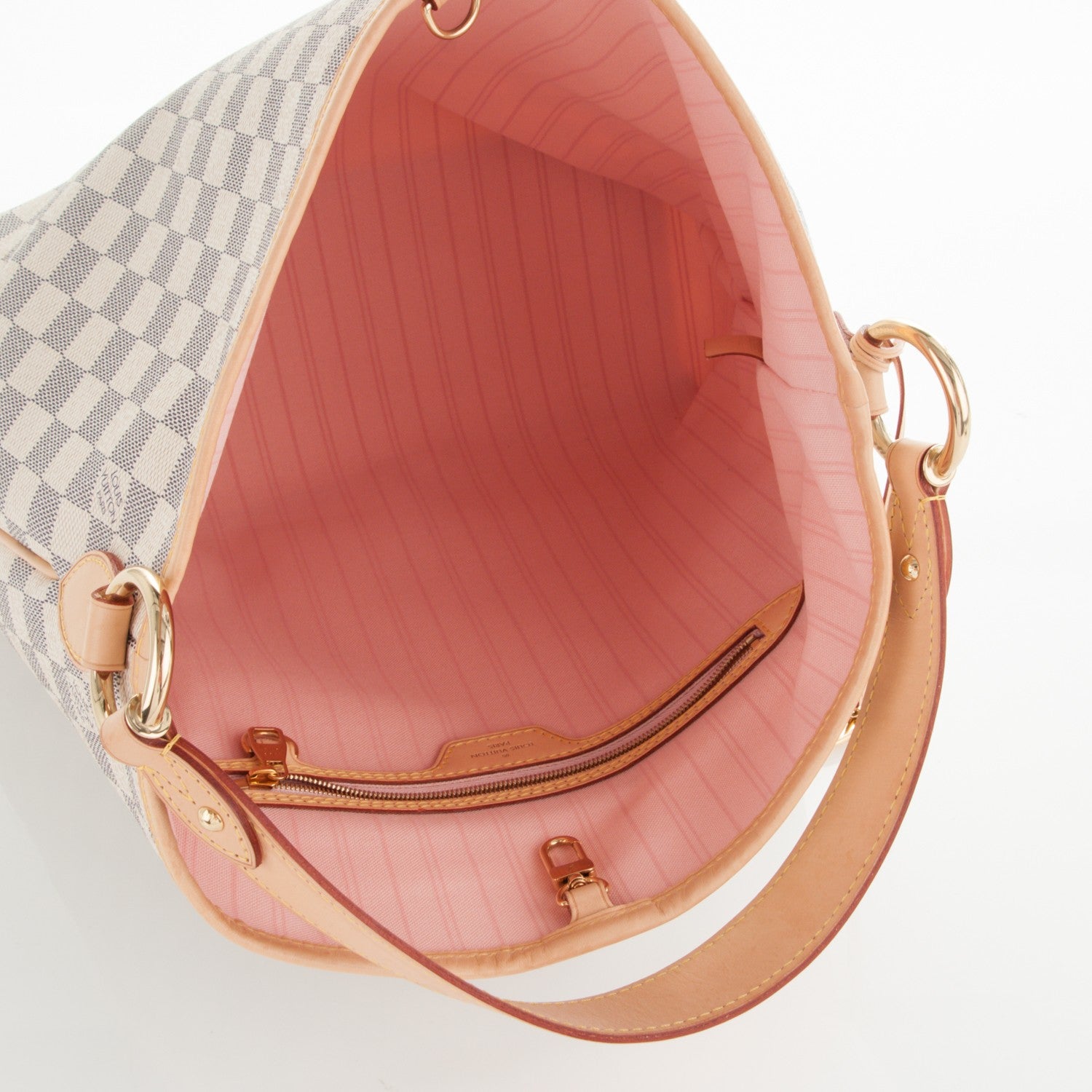 Louis Vuitton Damier Azur Delightful MM Rose Ballerine 5 of 7