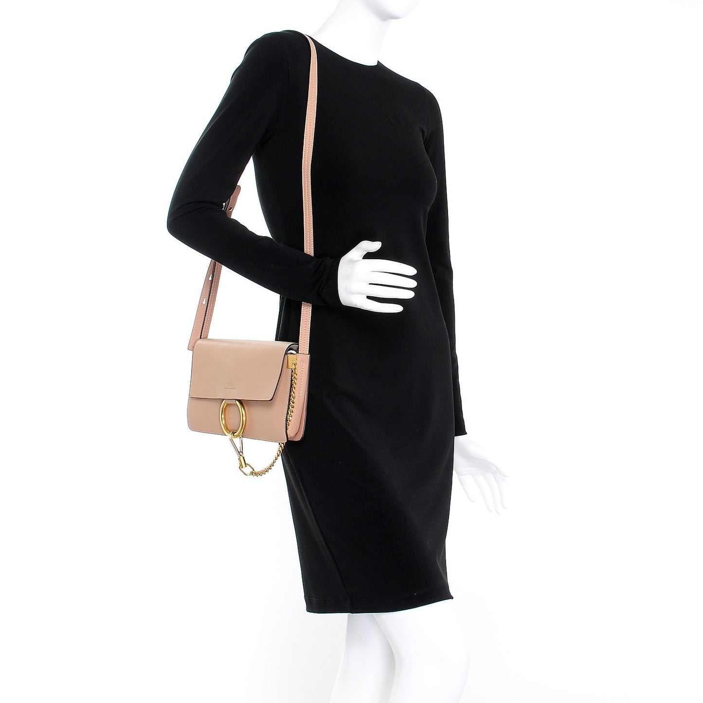 Goatskin Small Faye Shoulder Bag Tan