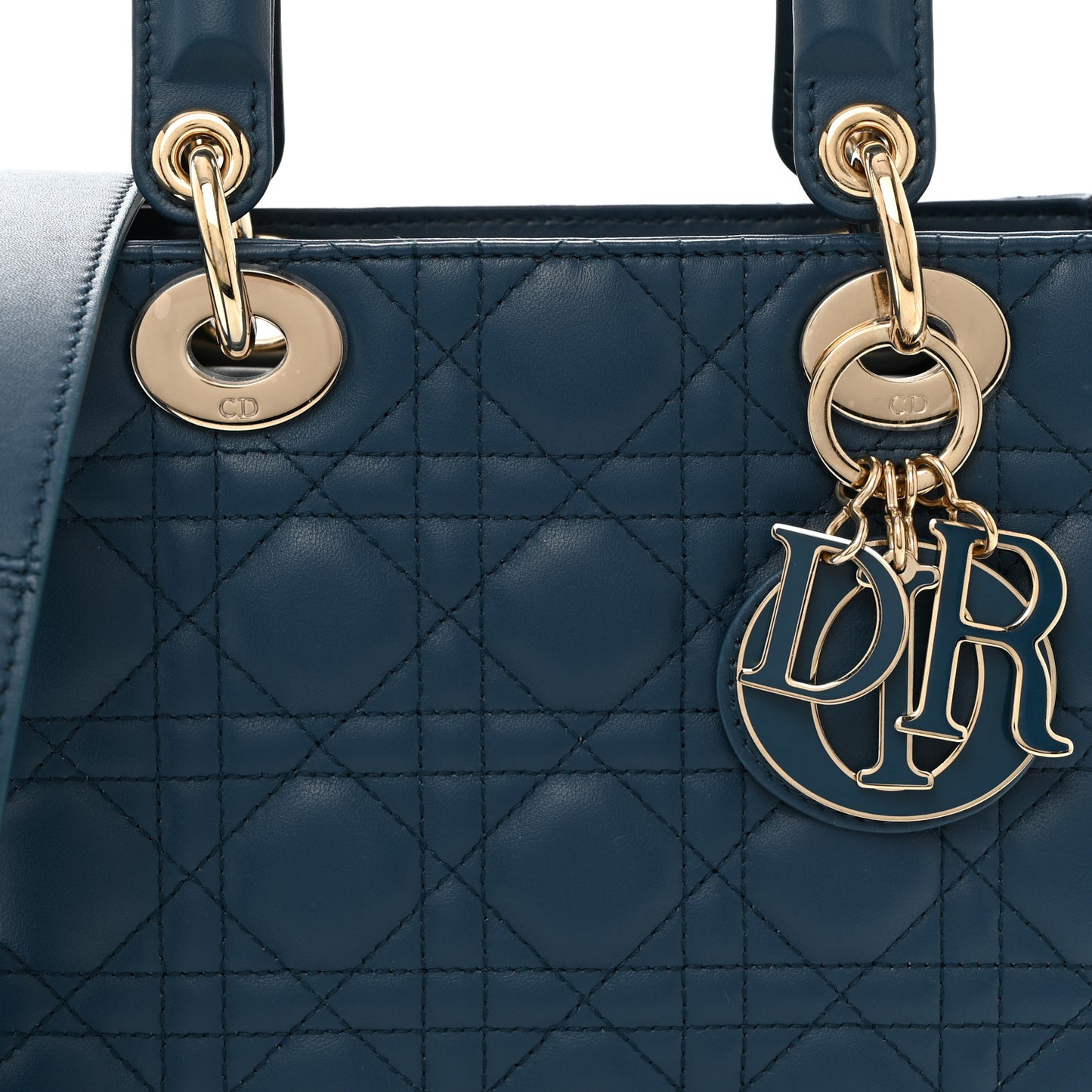 Lambskin Cannage Small My ABCDior My Lady Dior Deep Ocean