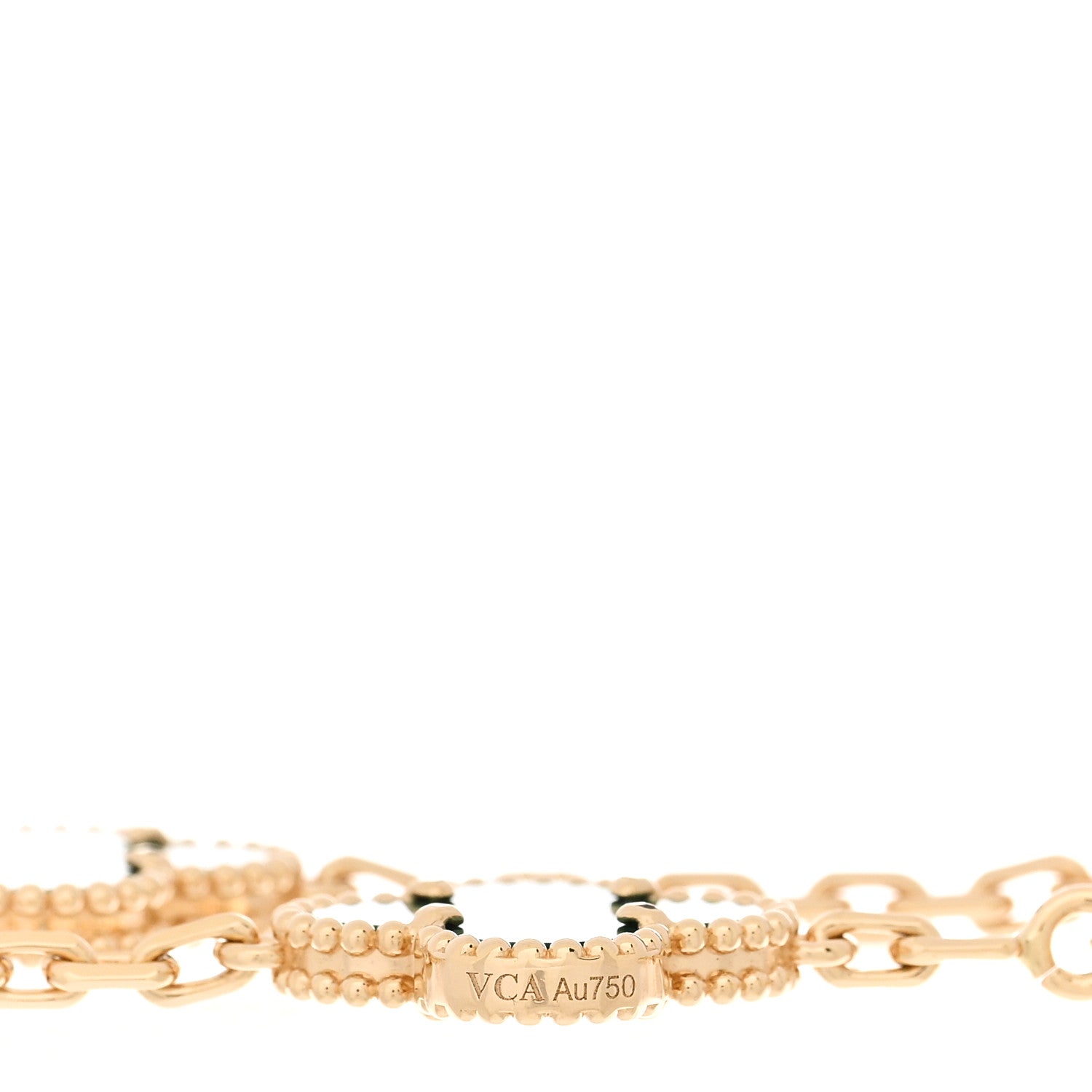 Van Cleef & Arpels 18K Yellow Gold Malachite 5 Motifs Vintage Alhambra Bracelet 3 of 4