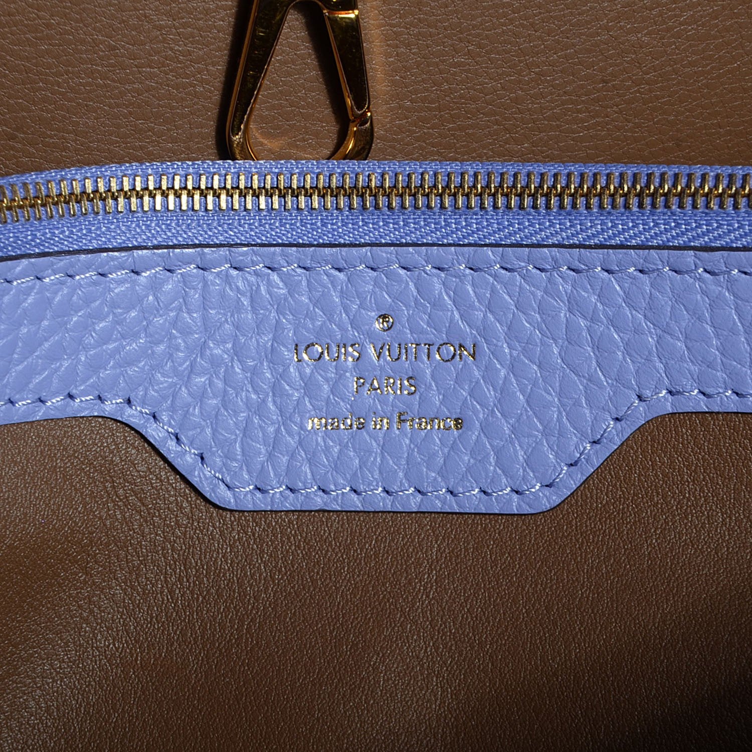 Louis Vuitton Taurillon Capucines MM Lilac 7 of 8