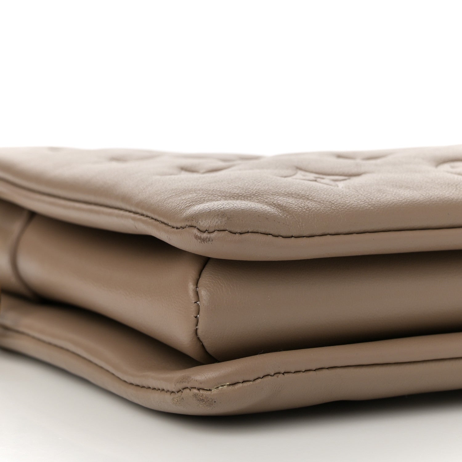 Louis Vuitton Lambskin Embossed Monogram Coussin PM Taupe 10 of 15