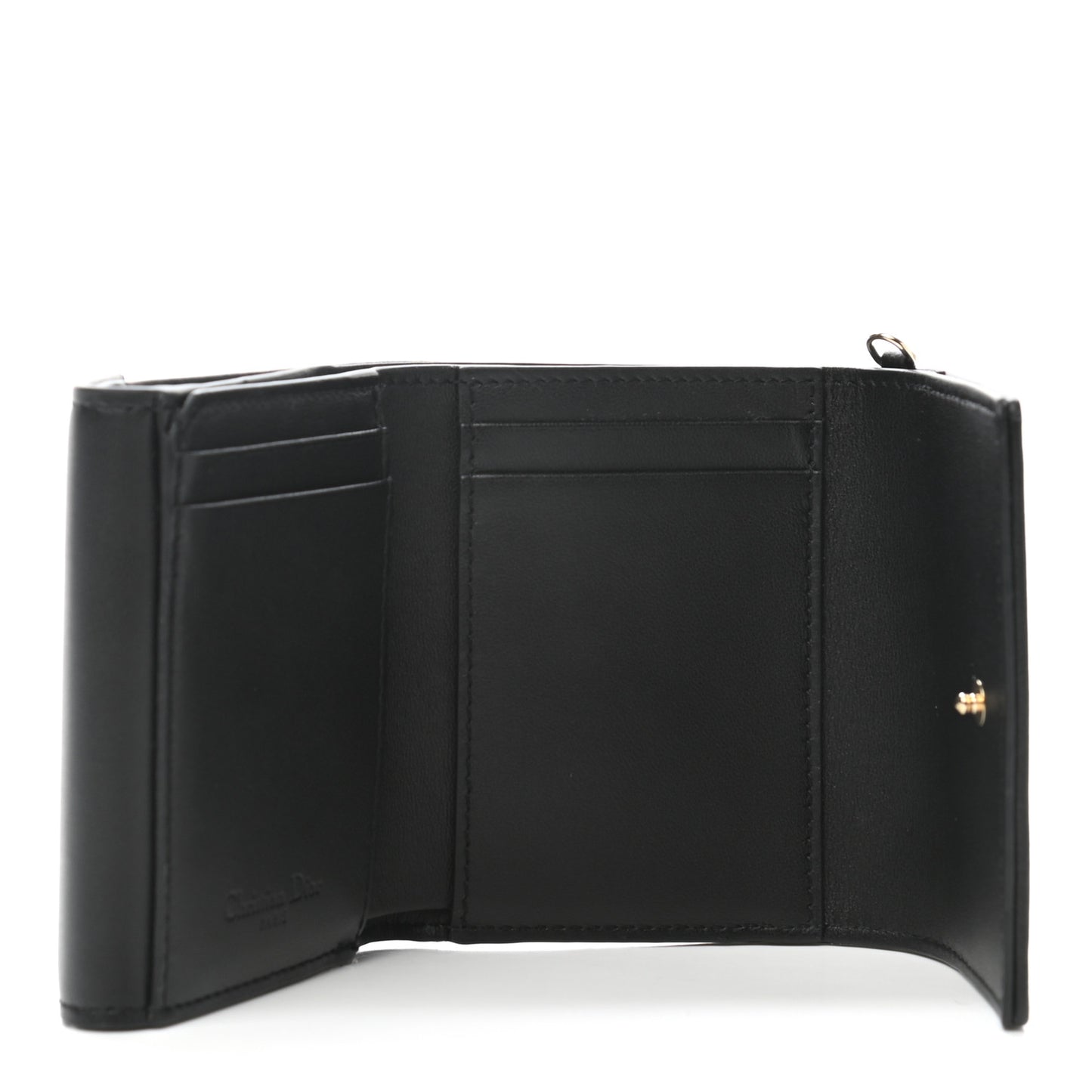 Lambskin Cannage Lady Dior Lotus Wallet Black
