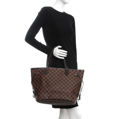 Louis Vuitton Damier Ebene Neo Neverfull MM Rose Ballerine 2 of 13