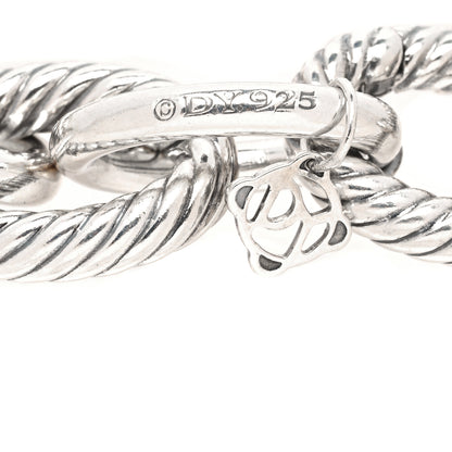 David Yurman Sterling Silver 18K Yellow Gold 19mm Extra Large Oval Link Bracelet 4 of 5