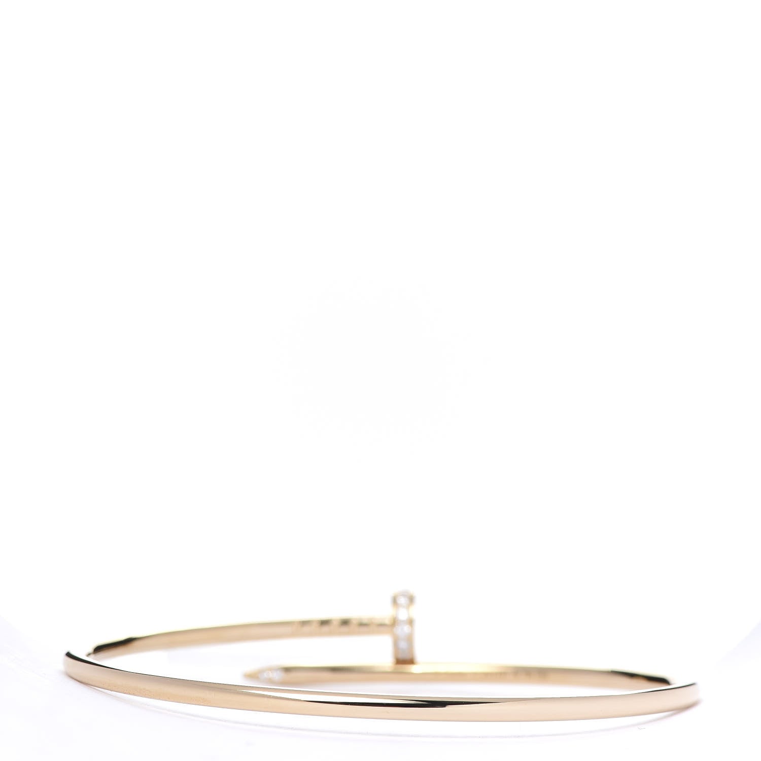 Cartier 18K Yellow Gold Diamond Small Juste Un Clou Bracelet 17 3 of 6