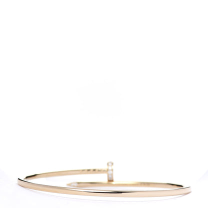Cartier 18K Yellow Gold Diamond Small Juste Un Clou Bracelet 17 3 of 6