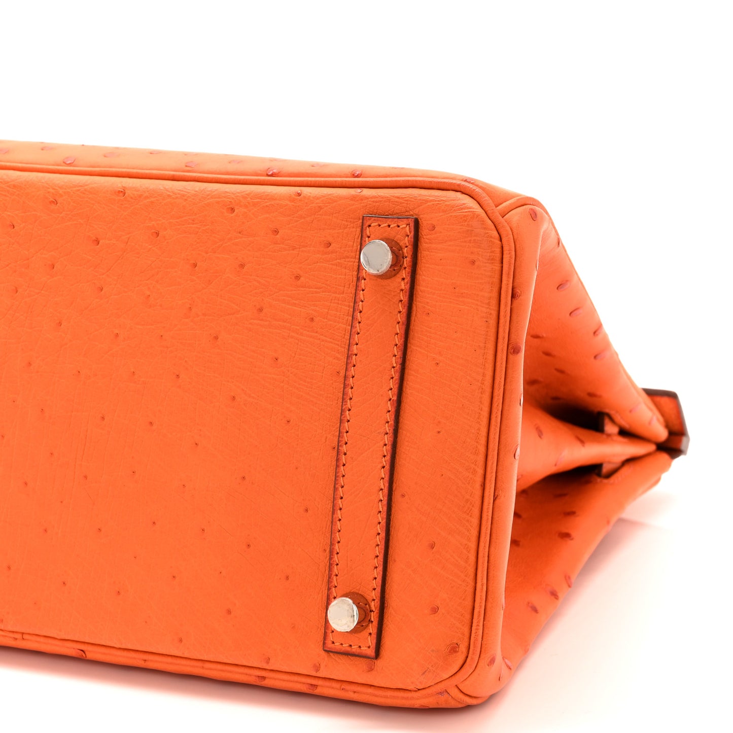 Ostrich Birkin 30 Tangerine