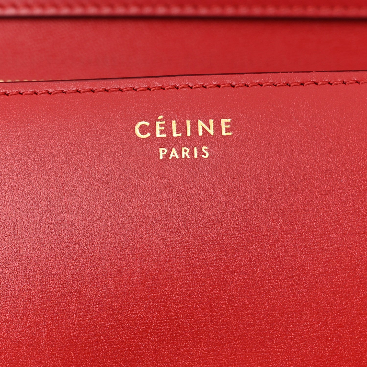Celine Box Calfskin Medium Classic Box Flap Bag Red 6 of 10