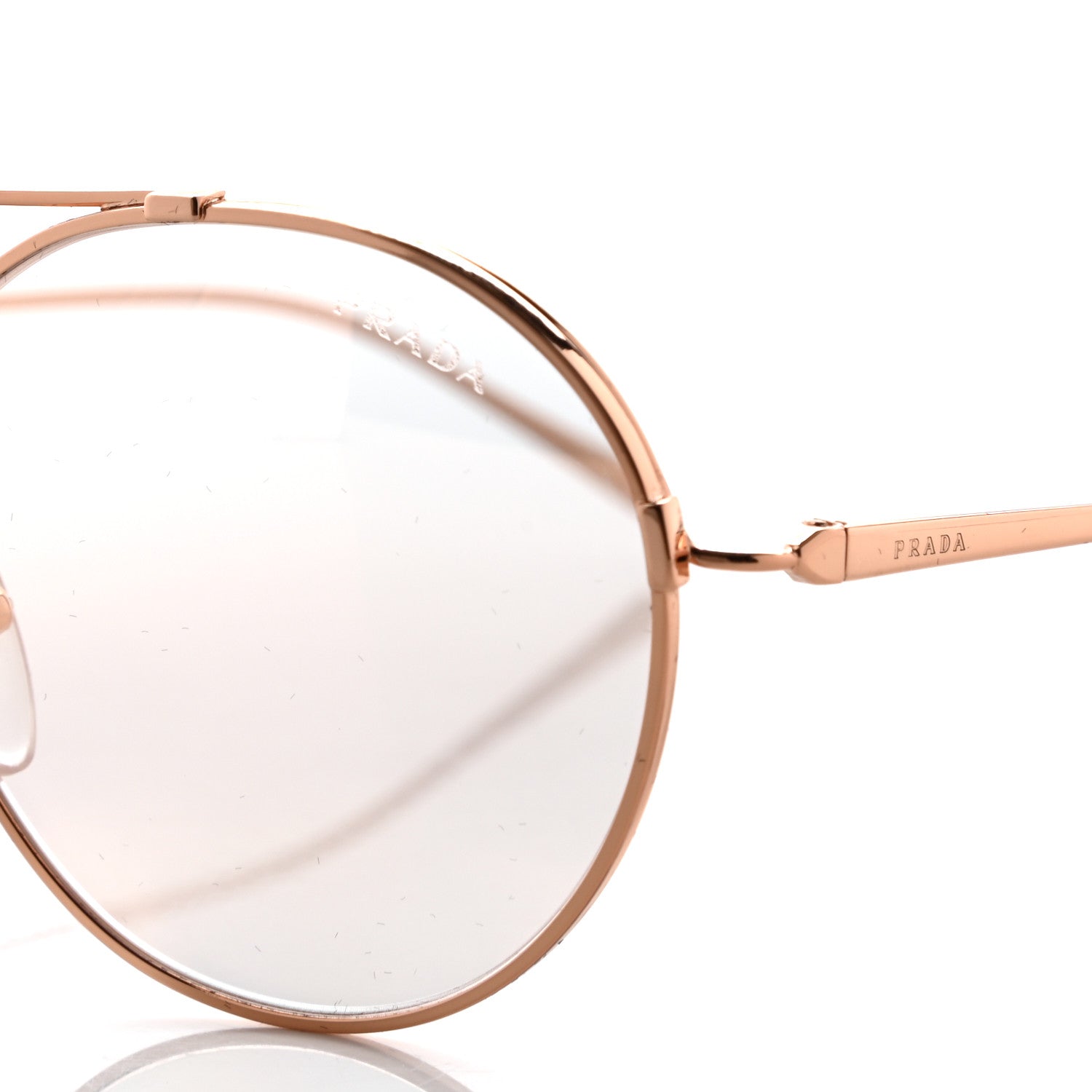 Prada Round Sunglasses SPR 56U Rose Gold 8 of 8