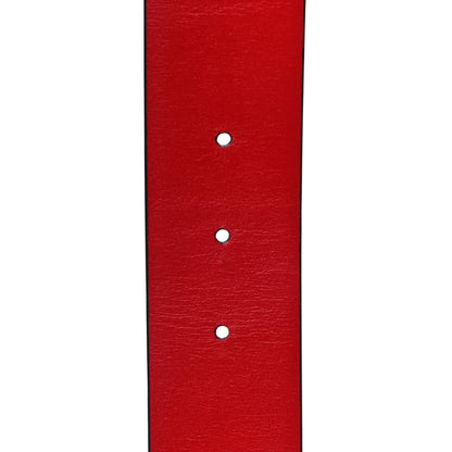 Valentino Garavani Glossy Calfskin VLogo Reversible 40mm Belt 80 Black Rouge Pur 5 of 7