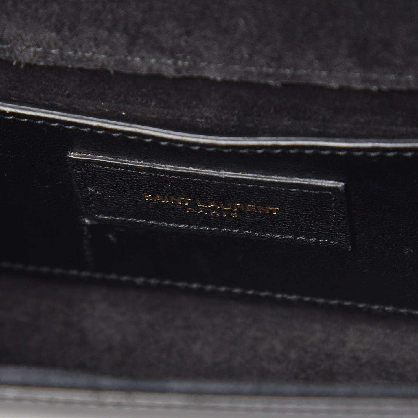 Patent Small Classic Monogram Kate Tassel Satchel Black