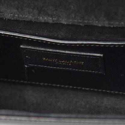 Saint Laurent Patent Small Classic Monogram Kate Tassel Satchel Black 6 of 15