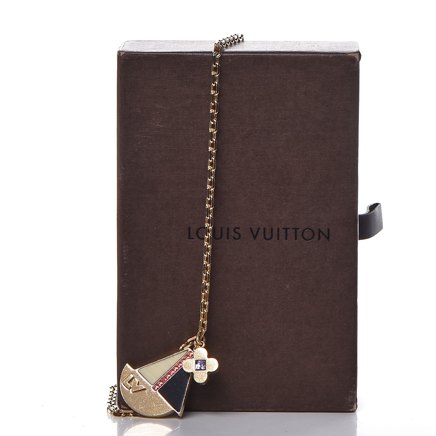 Louis Vuitton Resin Crystal Float Your Boat Pendant Necklace 7 of 7