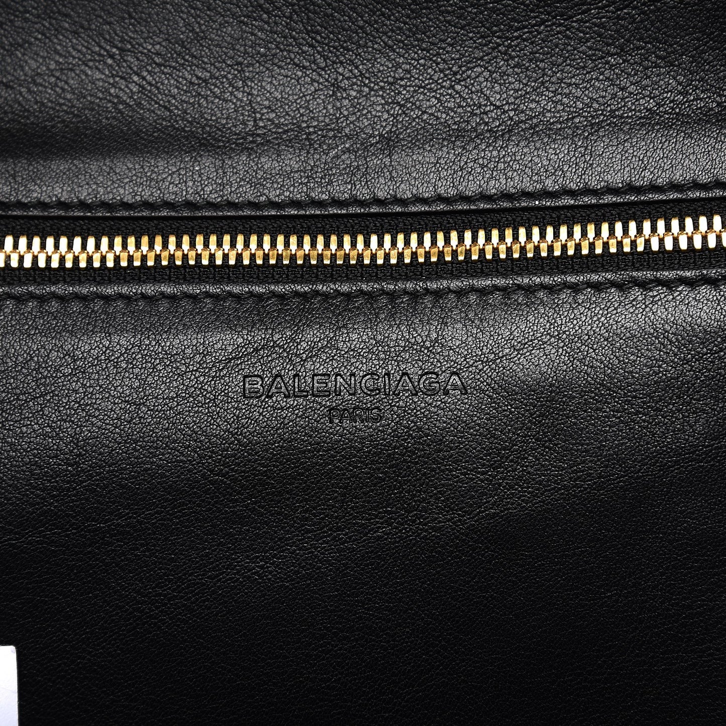 Calfskin Large Laundry Cabas Tote Black