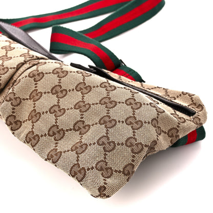 Gucci GG Monogram Web Double Pocket Belt Bag Dark Brown 14 of 15