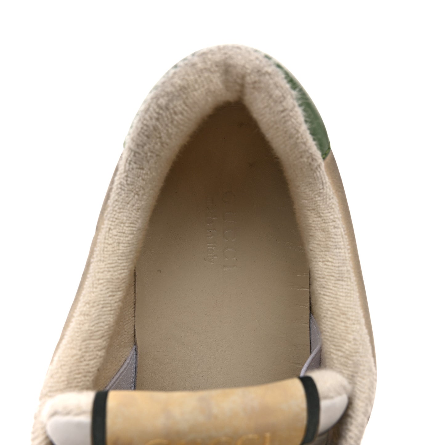GG Monogram Nubuck Web Womens Screener Sneakers 39 New Sand Dusty Milk Vintage Green 38 New Sand Dusty Milk Vintage Green