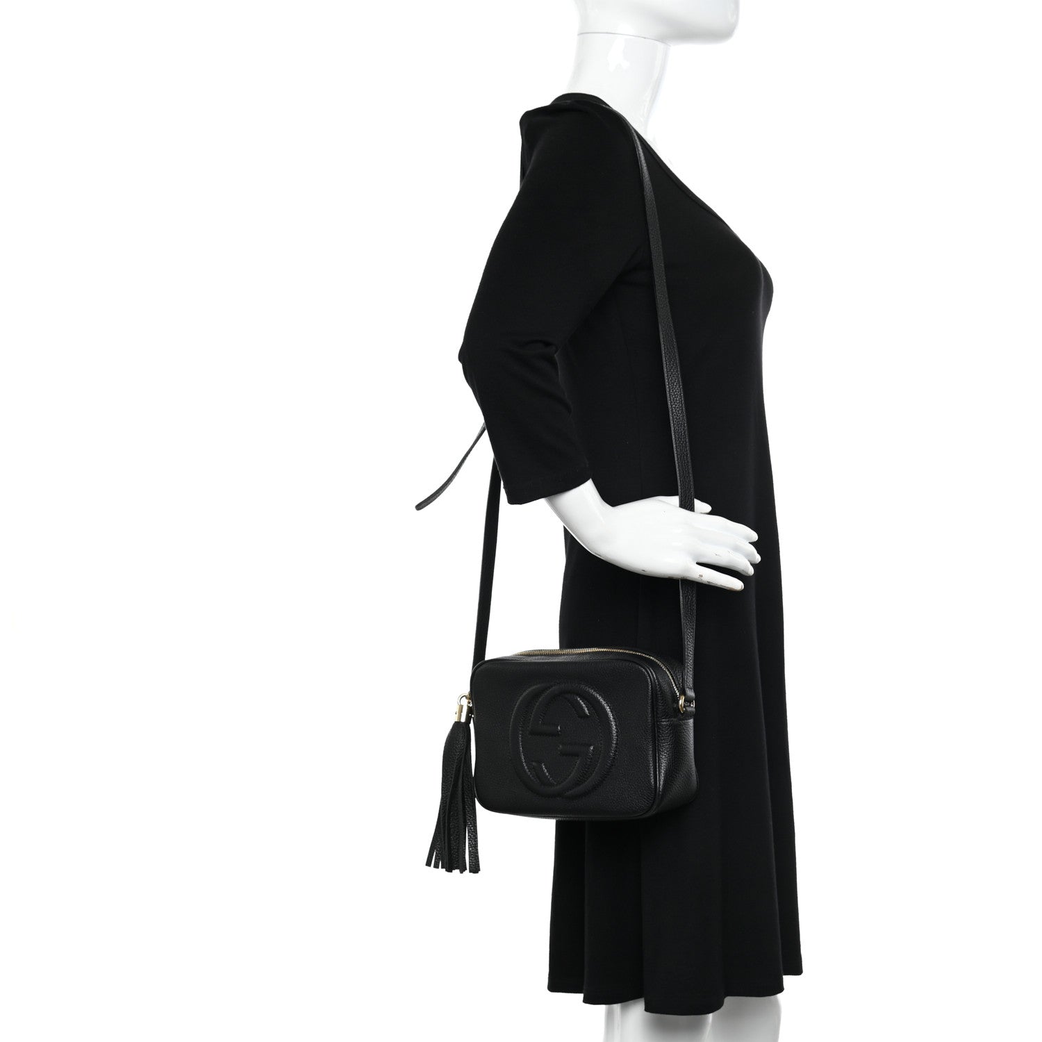 Gucci Pebbled Calfskin Small Soho Disco Bag Black 3 of 11