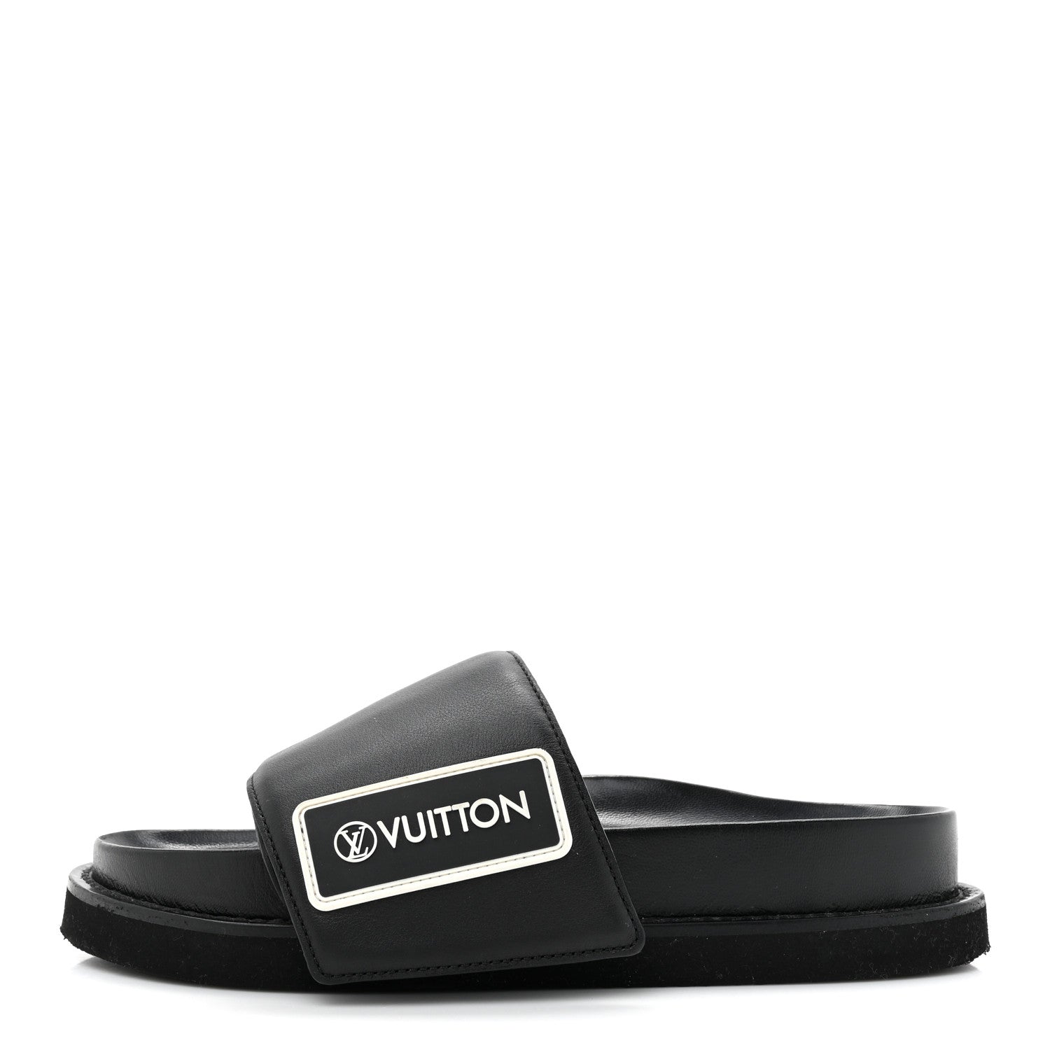 Louis Vuitton Calfskin Womens Pool Pillow Sunset Mules 36 Black 1 of 11