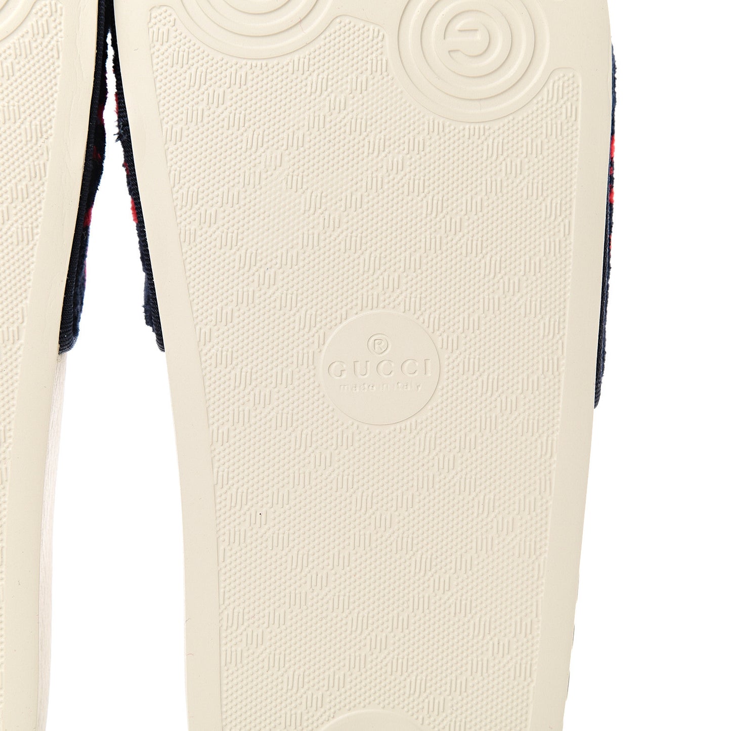 Terry Cloth GG Monogram Slide Sandals 35 Blue Red