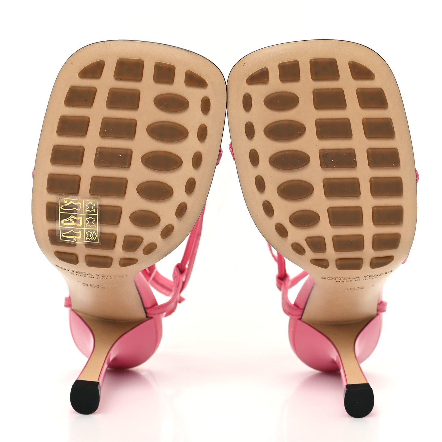 Crush Calfskin The Line 90mm Sandals 35.5 Milkshake