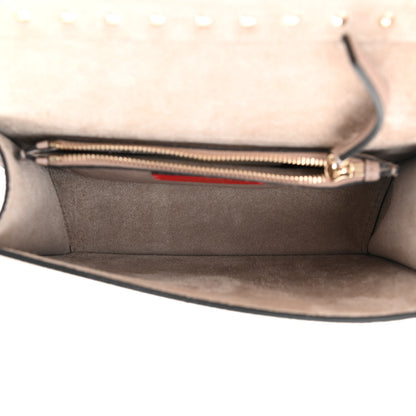 Valentino Garavani Pebbled Calfskin Rockstud Side Slip Crossbody Poudre 5 of 7