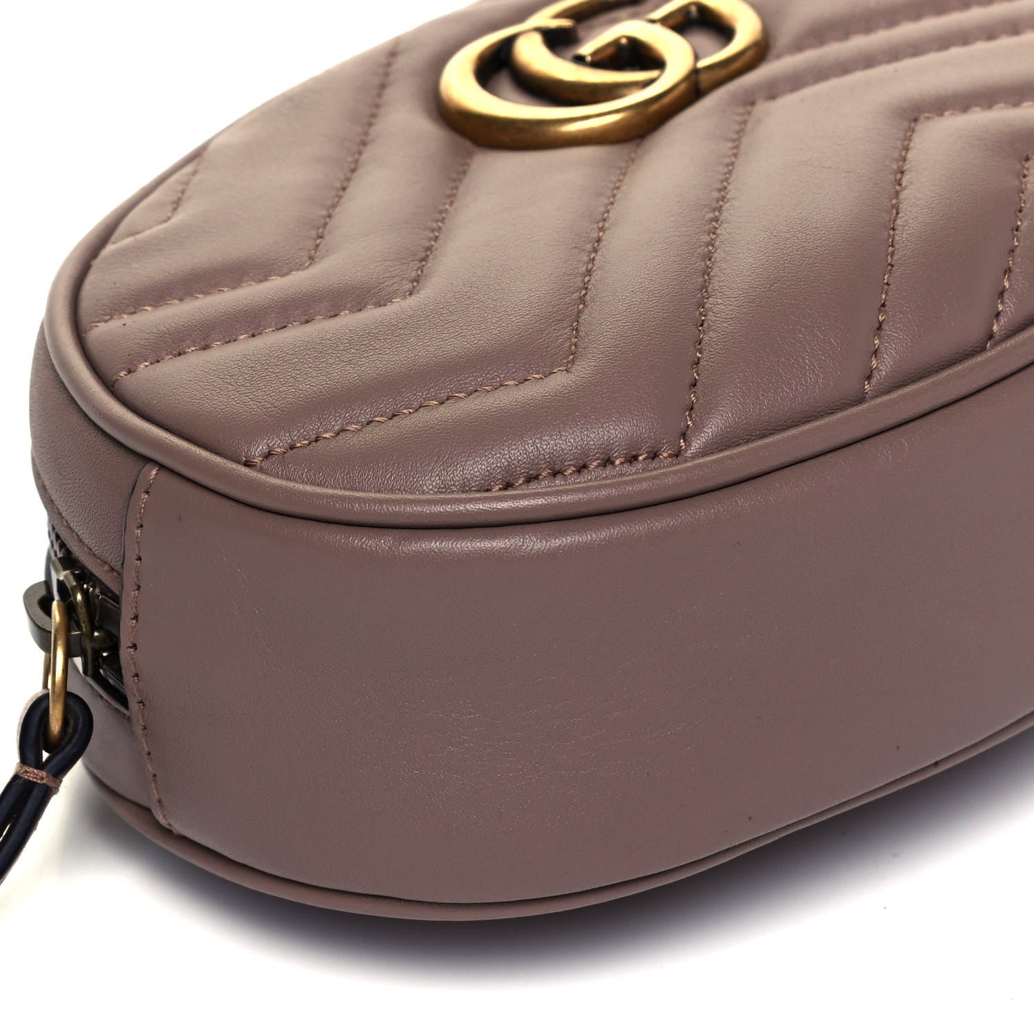 Gucci Calfskin Matelasse GG Marmont Belt Bag 85 34 Porcelain Rose 11 of 12