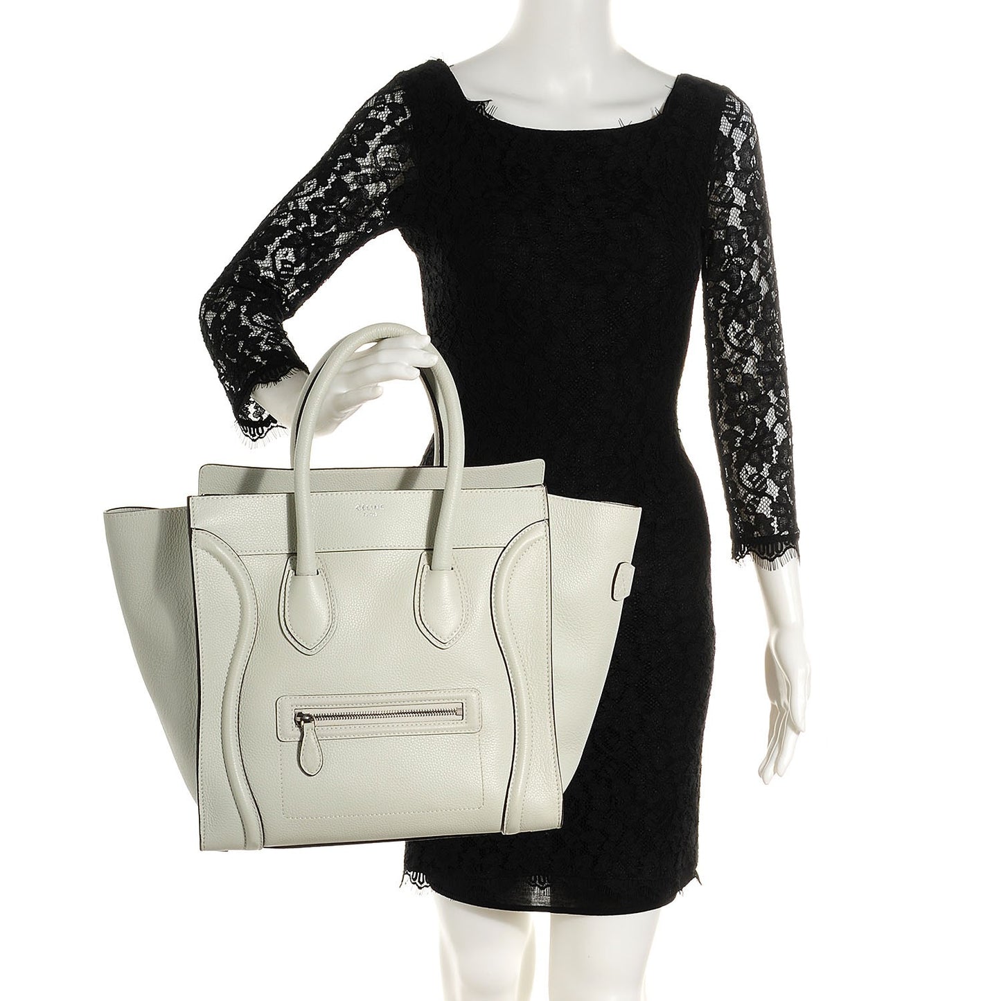 Drummed Calfskin Mini Luggage Lune