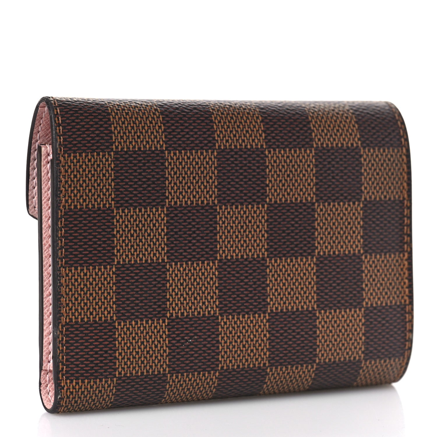 Louis Vuitton Damier Ebene Victorine Wallet Rose Ballerine 3 of 9
