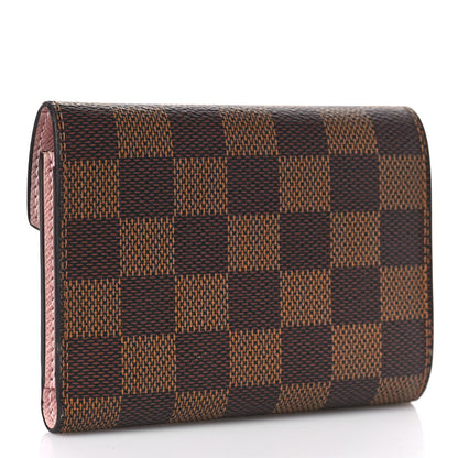 Louis Vuitton Damier Ebene Victorine Wallet Rose Ballerine 3 of 9