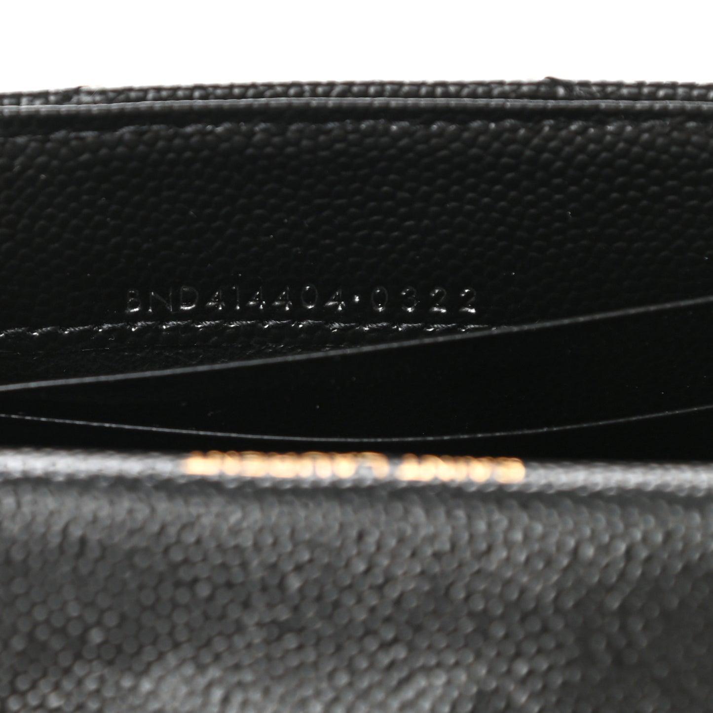 Grain De Poudre Matelasse Chevron Small Monogram Envelope Wallet Black