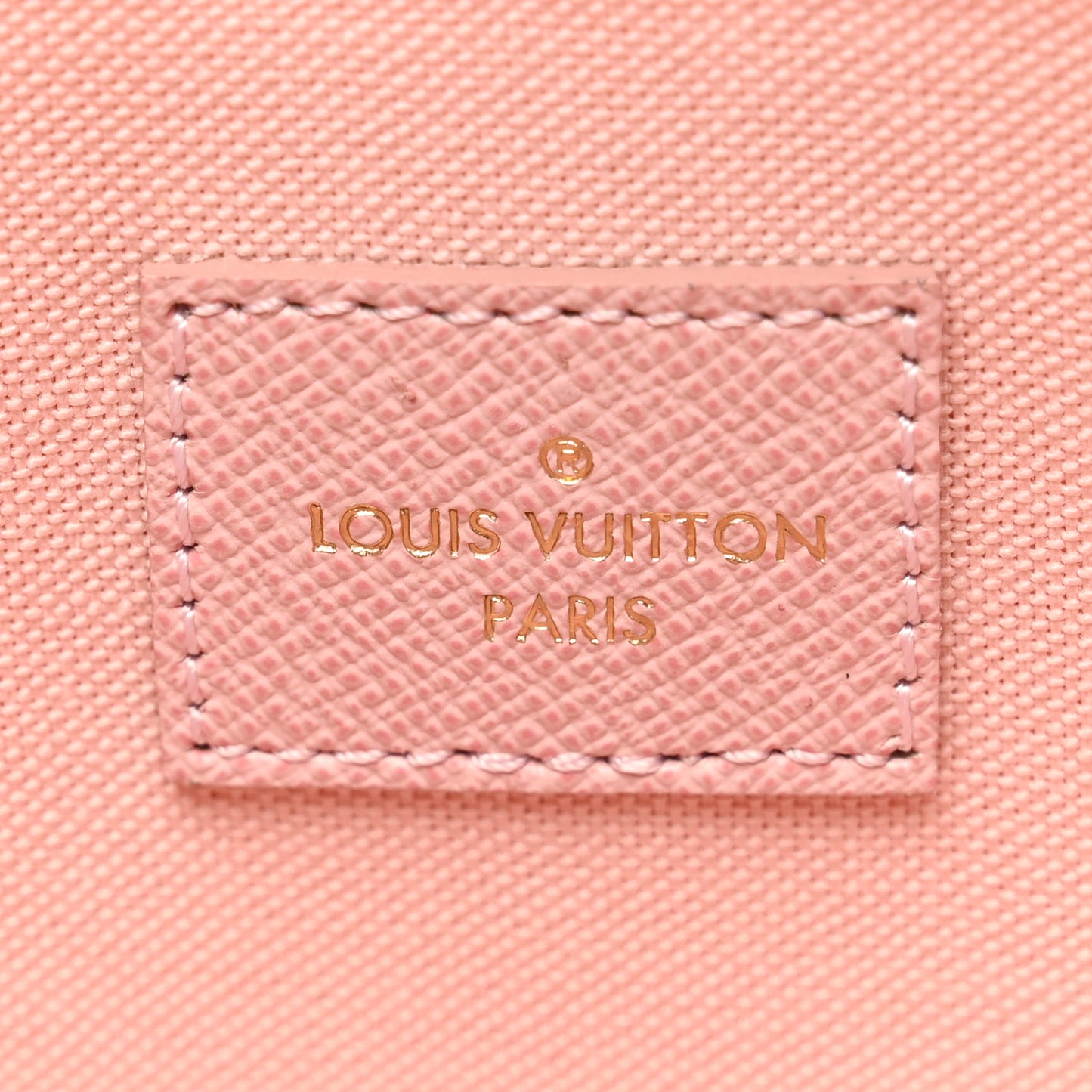 Damier Azur Pochette Felicie Chain Wallet Rose Ballerine