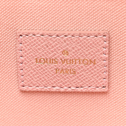 Louis Vuitton Damier Azur Pochette Felicie Chain Wallet Rose Ballerine 6 of 10