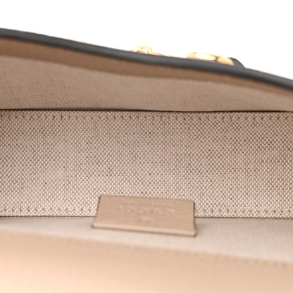 Gucci GG Supreme Monogram Textured Dollar Calfskin Mini Horsebit 1955 Shoulder Bag Beige Mystic White Oatmeal 5 of 11