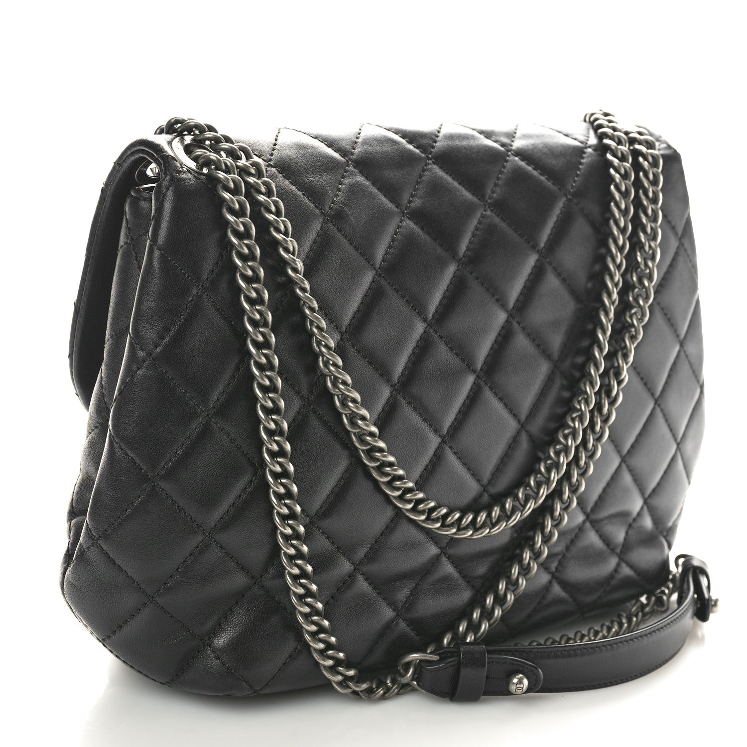 Chanel Lambskin Quilted Large Daily Supple Flap Black 3 of 10