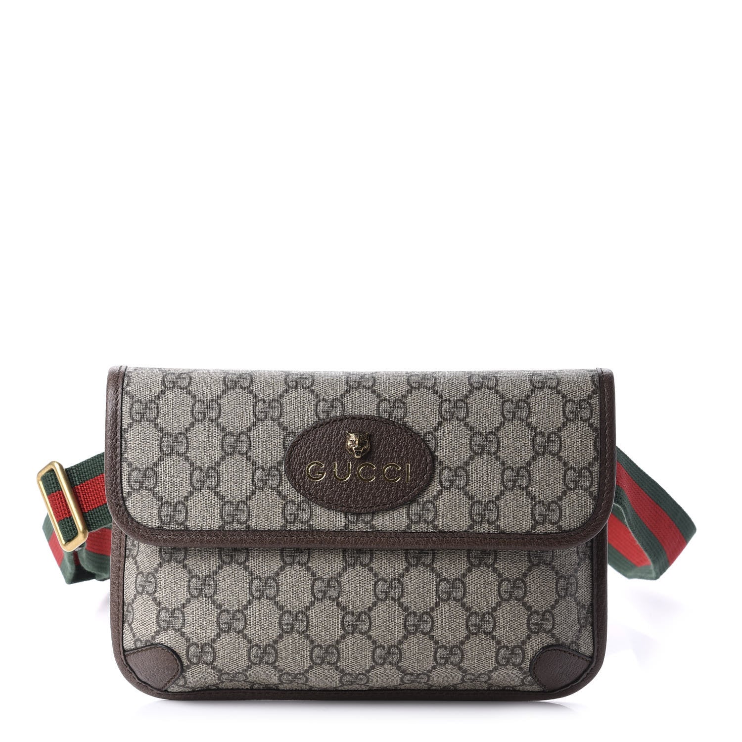 Gucci GG Supreme Monogram Neo Vintage Web Belt Bag Brown 1 of 10