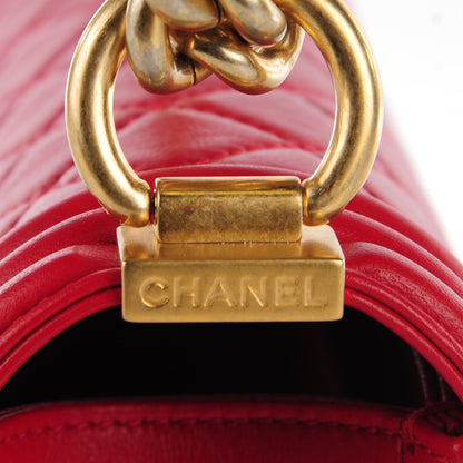 Chanel Lambskin Quilted Medium Boy Flap Red 6 of 9