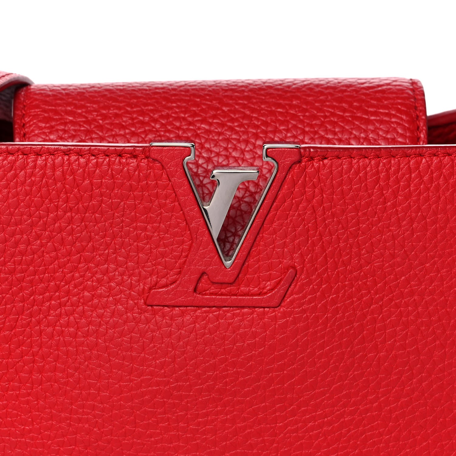 Louis Vuitton Taurillon Capucines BB Rubis 7 of 15
