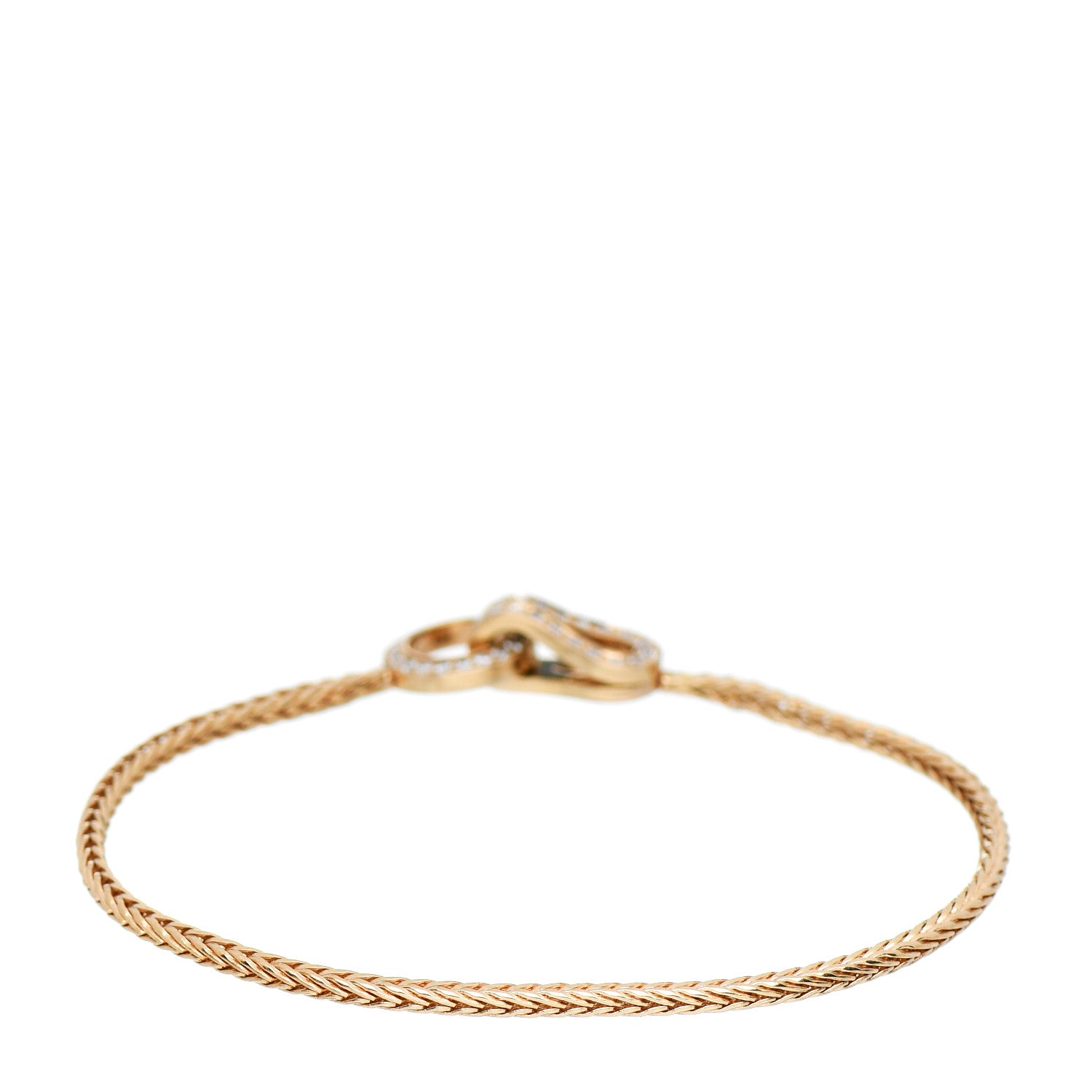 Cartier 18K Yellow Gold Diamond Agrafe Bracelet 3 of 4