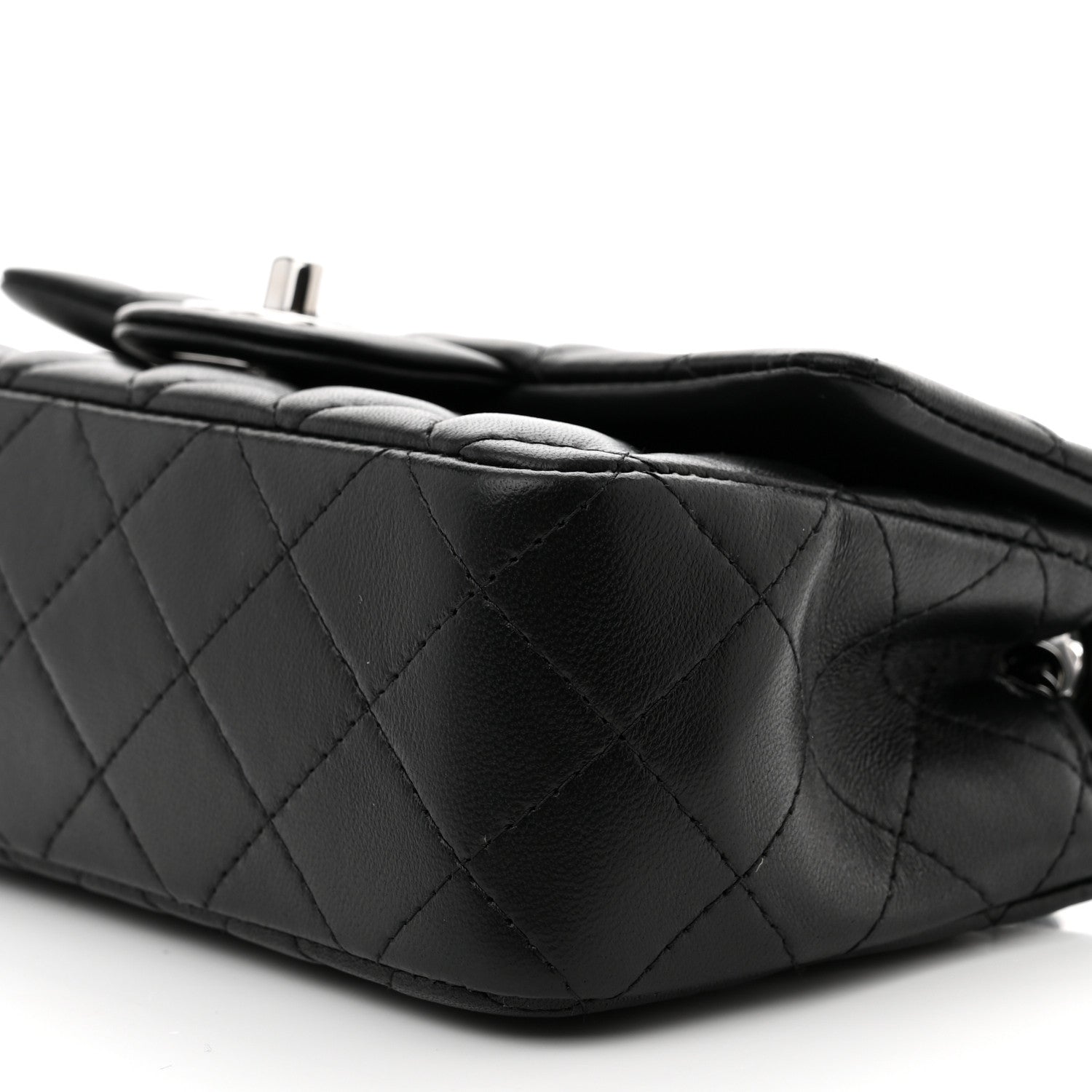 Chanel Lambskin Quilted Mini Rectangular Flap Black 9 of 10