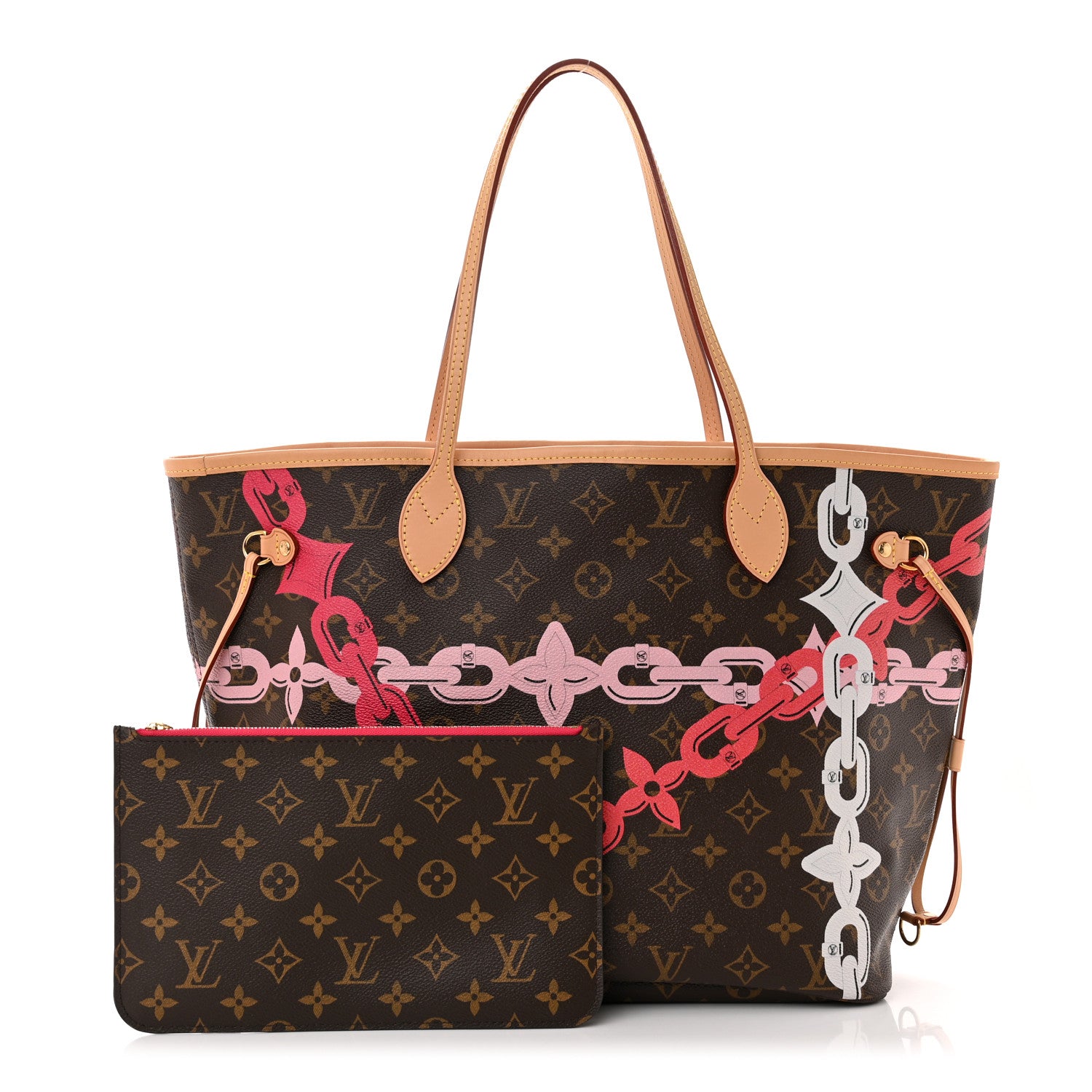 Louis Vuitton Monogram Bay Neverfull MM Rose Ballerine Poppy 1 of 11