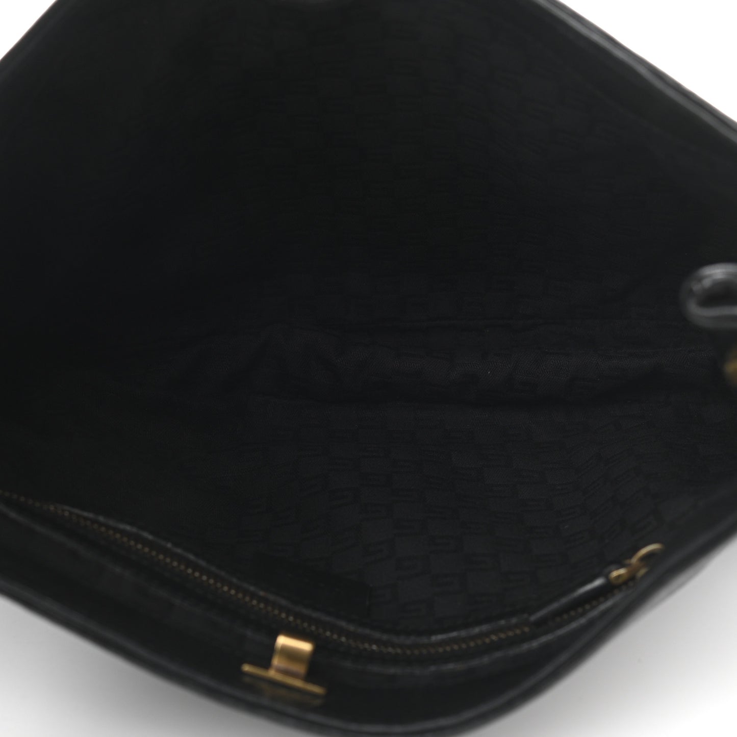 Pebbled Calfskin Drawstring Shoulder Bag Black