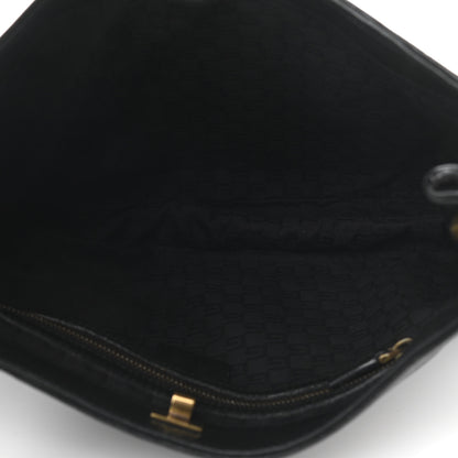 Gucci Pebbled Calfskin Drawstring Shoulder Bag Black 5 of 10